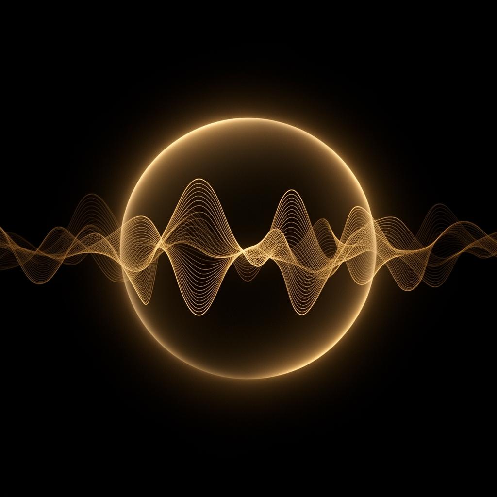 Esfera sonora dourada